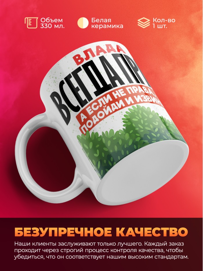 Кружка Влада всегда права  Иннополис