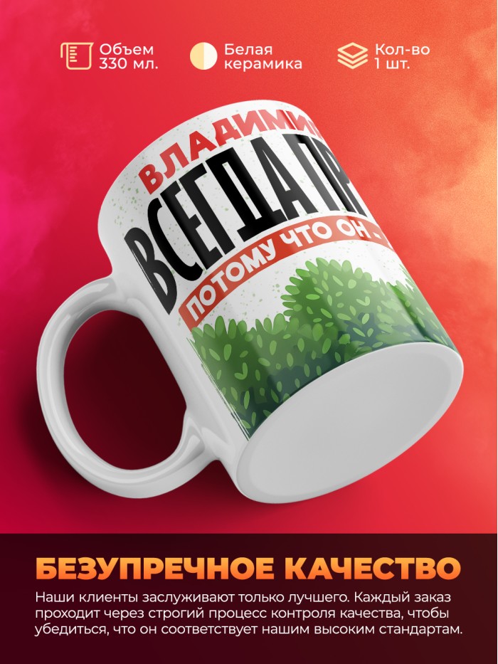 Кружка Владимир всегда прав  Иннополис