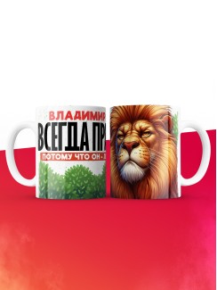 Кружка Владимир всегда прав